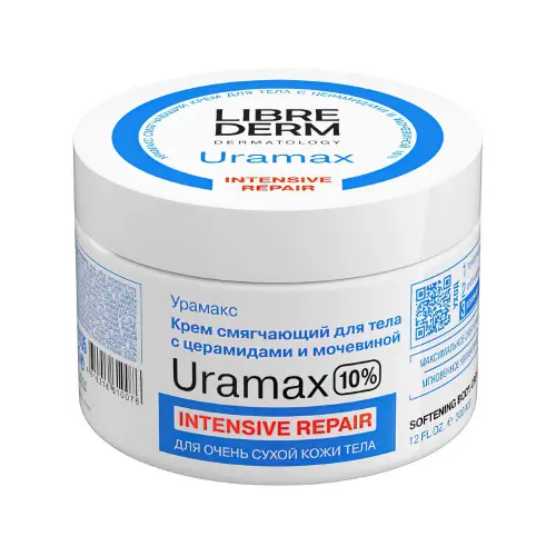 LIBREDERM URAMAX крем cмягчающий для тела с церамидами и мочевиной 10% 300 мл