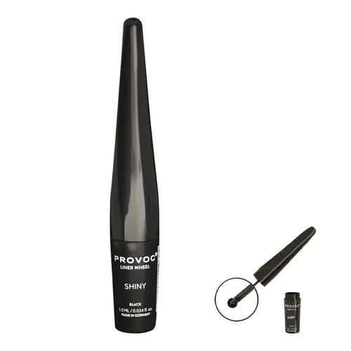 PROVOC LINER WHEEL Liquid Eyeliner 02 Shiny Black Устойчивая подводка для глаз EWL02
