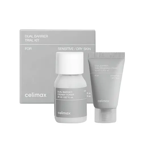 Celimax Dual Barrier Trial Kit Yuz parvarishi uchun to'plam Dual Barrier