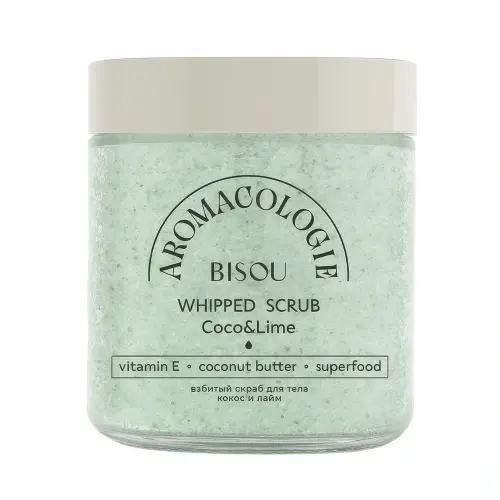 BISOU Aromacologie Скраб для тела Взбитый, Кокос-Лайм, 250 ml