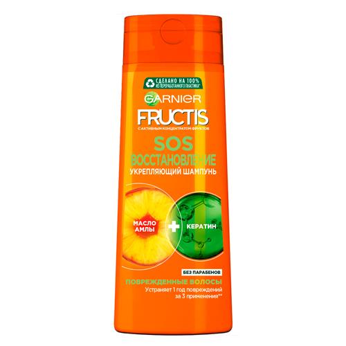 Garnier Fructis Укрепляющий шампунь для волос Фруктис, SOS Восстановление, для поврежденных волос, 250 мл
