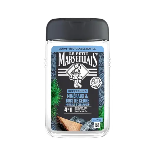 Le Petit Marseillais® Гель-шампунь для мужчин «Кедр и минералы» 250 мл (new)