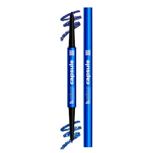 7DAYS B.COLOUR PRO CAPSULE Карандаш для глаз с шиммером smoky eyes 2в1 / 02 Dazzling blue,1*0,1 г, 1*0,2 г
