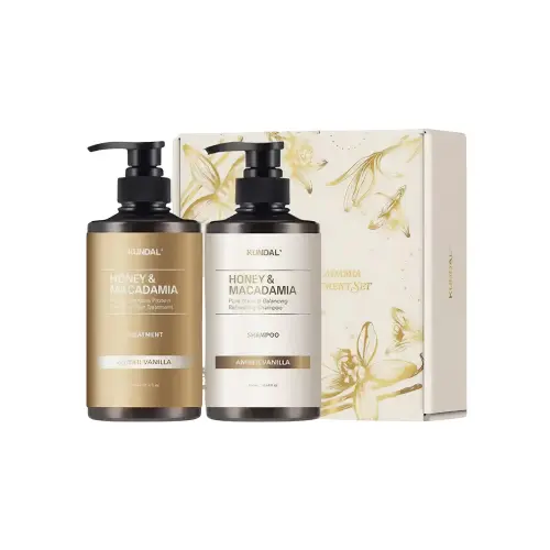 Kundal Набор шампунь NATURE HAIR CARE HOLIDAY 300ML+300ML - AMBER VANILLA