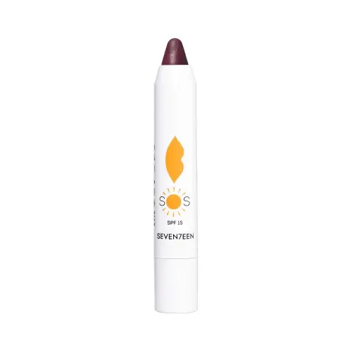Seventeen Восстанавливающий увлажняющий бальзам для губ SOS LIP REPAIR SPF 15+ Сливовый