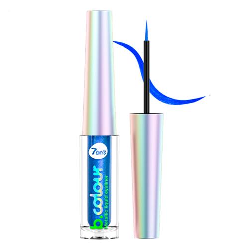 7DAYS B.COLOUR Жидкая подводка для глаз с эффектом металлик / 02 Blue, 3,3 мл