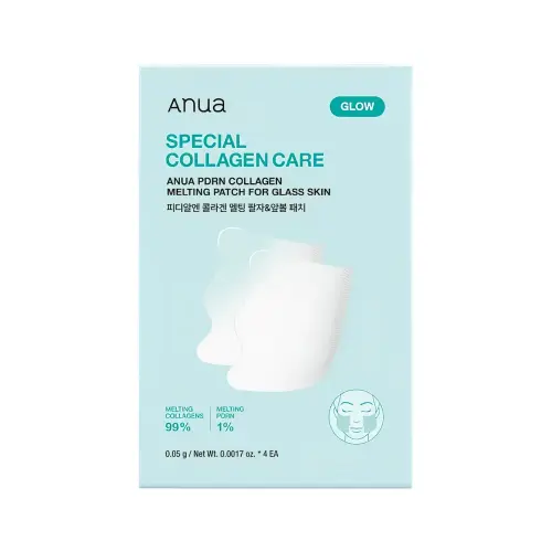 ANUA PDRN COLLAGEN MELTING PATCH FOR GLASS SKIN (Пластыри PDRN с коллагеном для достижения эффекта «стеклянной кожи» 4EA)