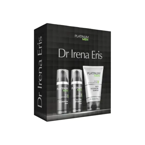 Dr Irena Eris Подарочный набор Platinum Men для мужчин, крем для лица 50 мл + Бальзам после бритья 50 мл + очищающий гель 200 мл
