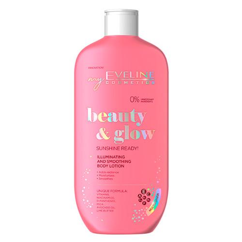 Eveline BEAUTY & GLOW Разглаживающий лосьон д/тела с эффектом сияния, 350мл