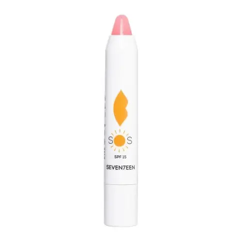 Seventeen Cosmetics Восстанавливающий увлажняющий бальзам для губ SOS LIP REPAIR SPF 15+ PINK Прозрачный розовы