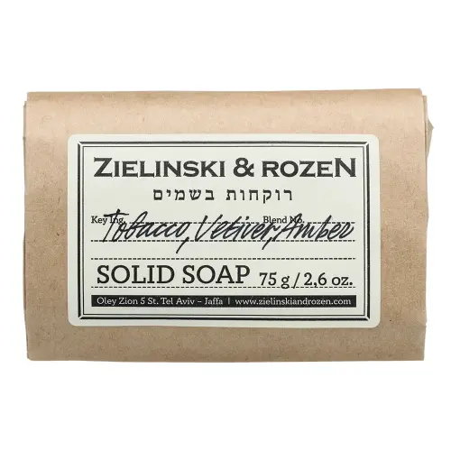 Zielinski & Rozen  Solid soap 108 Tobacco, Vetiver, Amber  Твердое мыло 108 Табак, Ветивер, Амбра 75гр
