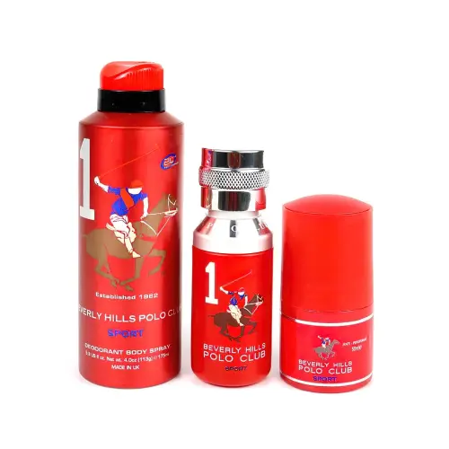 Beverly Hills Polo Club  3PCS Gift Set - Men EDT 50mI + Déodorant 175ml + S0mI Roll On #1 Beverly Hills Polo Club Mastige 3 шт. Подарочный набор для мужчин EDT 50мл + Deo 175мл + 50мл Roll On