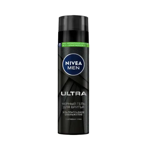 Nivea Черный гель для бритья ULTRA серии Nivea Men 200 ml
