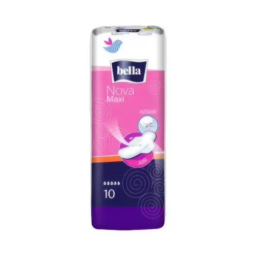 Bella Традиционные прокладки Новый дизайн  NOVA MAXI 10 шт в полиэт. Упаковке