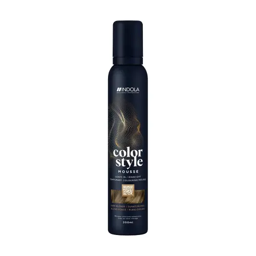 INDOLA Color Style Mousse Dark Blonde Оттеночный мусс для укладки волос Темный Русый 200мл