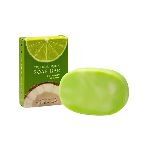 SOMERSET Tropical Fruit Coconut & Lime 150g Marbled Glycerine Soap Boxed Тропические фрукты Мыло с кокосом и лаймом и глицерином 150г