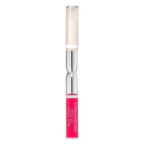 Seventeen Жидкая стойкая помада-блеск 57 ALL DAY LIP COLOR & TOP GLOSS розовый