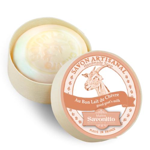 GOAT MILK, with grape seed oil Wooden Box 100g Мыло Козье молоко с маслом виноградных косточек