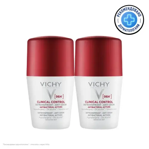 VICHY ШАРИКОВЫЙ ДЕЗОДОРАНТ 96Ч КЛИНИК КОНТРОЛЬ 50МЛ*2ШТ
