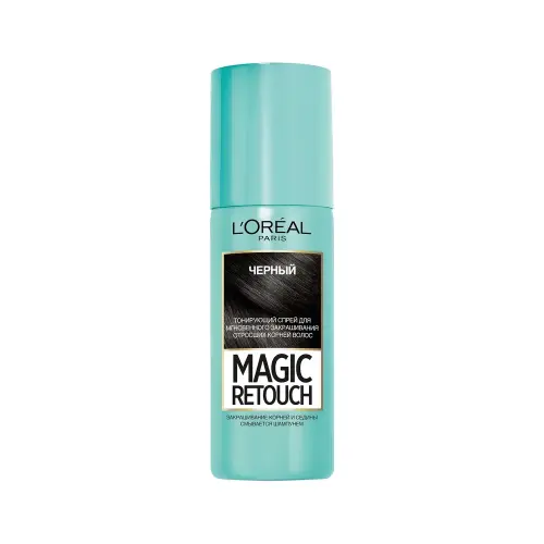 L'Oreal Paris Тонирующий спрей для мгновенного закрашивания отросших корней Magic Retouch, оттенок 1 черный, 75 мл