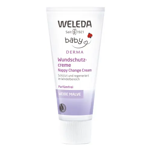 WELEDA КРЕМ ДЕТСКИЙ ДЛЯ ТЕЛА  ДЛЯ ГИПЕРЧУВСТВИТЕЛЬНОЙ КОЖИ В ОБЛАСТИ ПЕЛЕНАНИЯ С АЛТЕЕМ 50МЛ