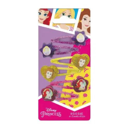 ABC Зажимы с кнопкой x6 Disney Princess