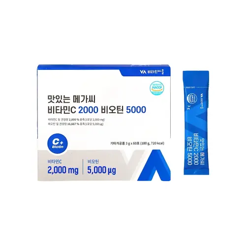 Vitamin village БАД Delicious MegaC Vitamin C 2000 Biotin 5000 3gX60