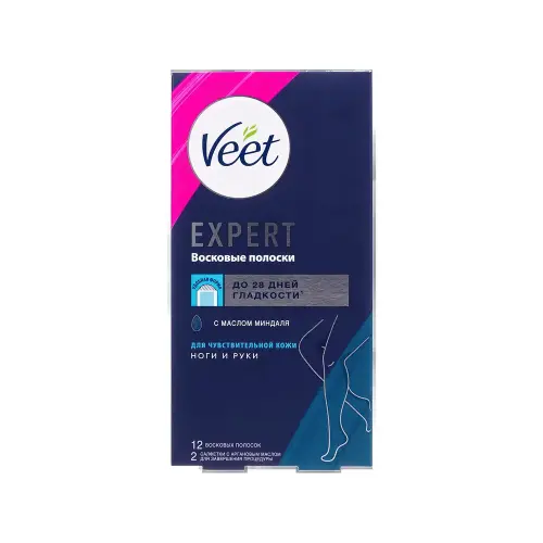 VEET Expert восковые полоски для чувствительной кожи