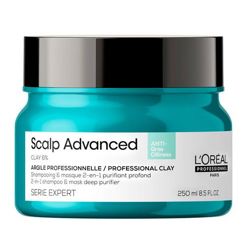 Глубоко очищающий шампунь-маска 2-в-1 Scalp Advanced для кожи головы, склонной к жирности, 250 мл