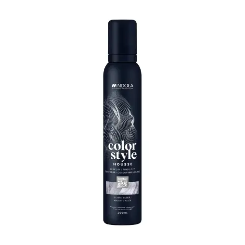 INDOLA Color Style Mousse Silver Оттеночный мусс для укладки волос Серебро 200мл