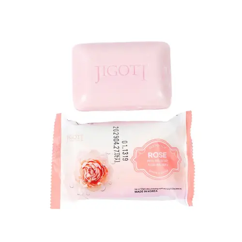 Jigott очищающее мыло  Rose Peeling Soap