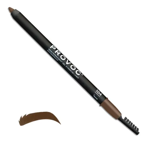 PROVOC Semi-Permanent Gel Eyebrows Liner WP 104 Tease Полуперманентный гелевый карандаш для бровей EYB104