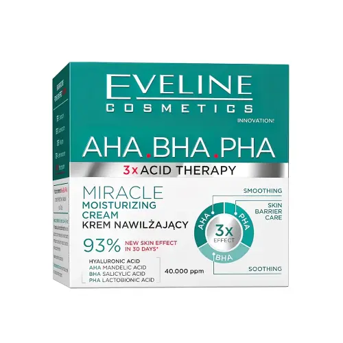 Eveline Увлажняющий крем для лица aha.bha.pha 3x acid therapy, 50мл