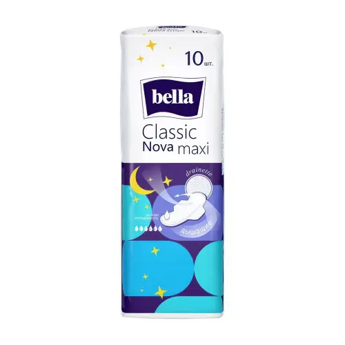 Bella Прокладки ж/г впитывающие  CLASSIC NOVA MAXI  10 шт в полиэт.уп.