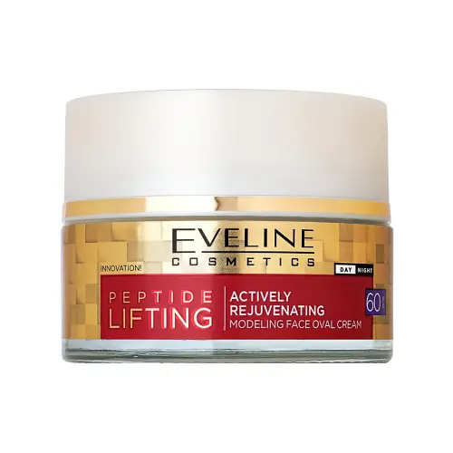 Eveline Активно омолаживающий крем моделирующий овал лица 60+ день/ночь peptide lifting, 50мл