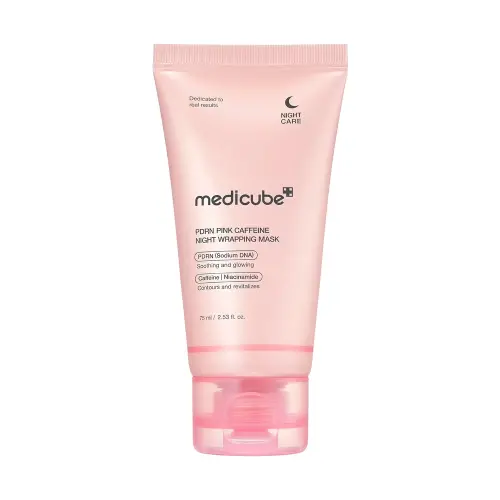 Medicube PDRN PINK CAFFEINE NIGHT WRAPPING Лимфодренажная ночная маска-плёнка 75ml