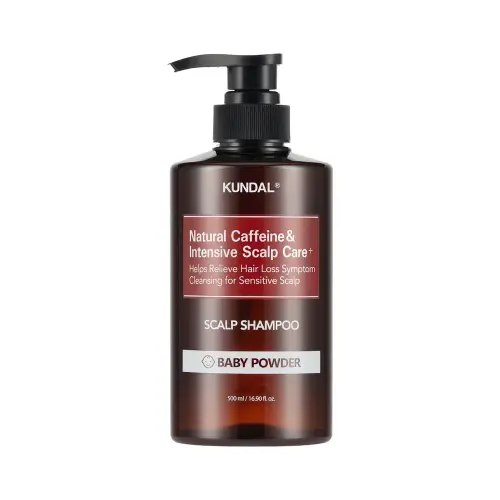 KUNDAL ШАМПУНЬ ПРОТИВ ВЫПАДЕНИЯ HAIR LOSS RELIEF SCALP CARE/CAFFEINE SHAMPOO 500ML (KUNDAL) BABY POWDER