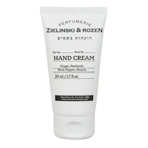 Zielinski & Rozen Qo'l uchun krem Zanjabil, Pachuli, Qora qalampir, Aloiziya (50 ml) / Hand cream Ginger, Patchouli, Black Pepper, Aloysia (50ml)