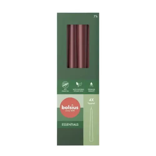 Bolsius Парафиновые свечи Tapered candles 245/24 bx4 VRD