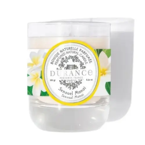 DURANCE Perfumed natural candle Sensual Monoi 180 gr 6.34 oz Натуральные свечи