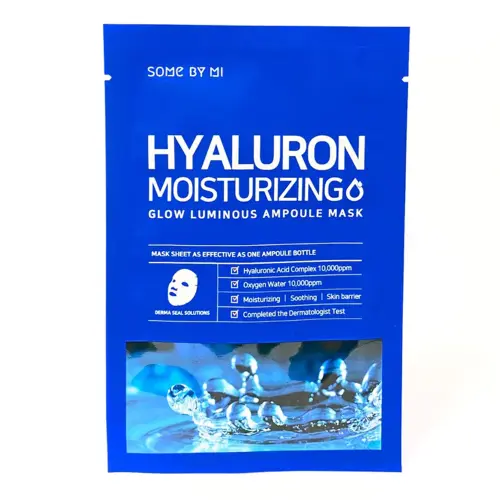 SOME BY MI HYALURON MOISTURIZING GLOW LUMINOUS AMPOULE MASK