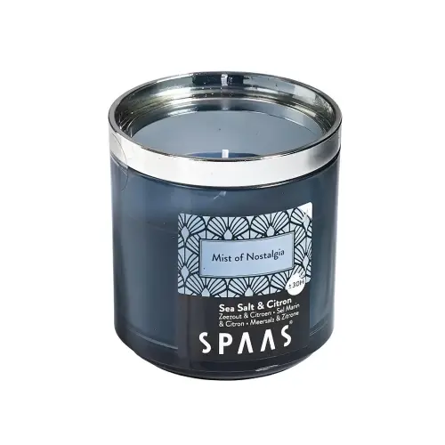 SPAAS Свеча ароматическая Glass Silver ring H Mist of nostal