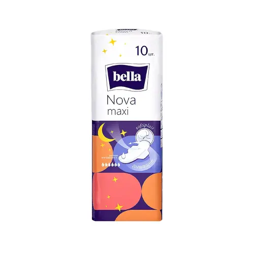Bella Традиционные прокладки Новый дизайн NOVA MAXI 10 шт в полиэт. упаковке
