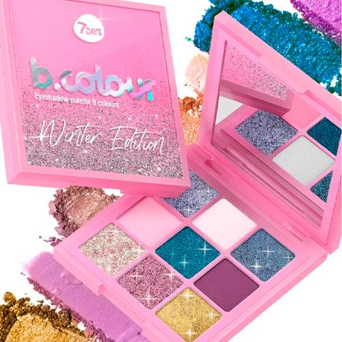 7DAYS B.COLOUR WE Палетка теней для век / 02 Magic & fancy 9 шт х 1 г