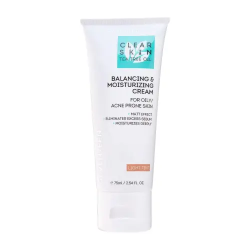 Seventeen Cos Увлажняющий крем с маслом чайного дерева Clear Skin с тонирующим эффектом, светлый беж