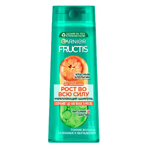 Garnier Укрепляющий шампунь Фруктис Рост во всю Силу Красный Апельсин, для тонких волос, склонных к выпадению, 400 мл
