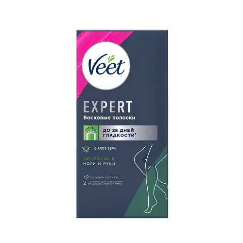 VEET Expert восковые полоски для сухой кожи