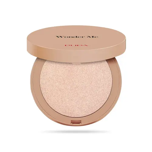PUPA Компактный хайлайтер для лица WONDER ME GLOW  тон 101 Розовое золото