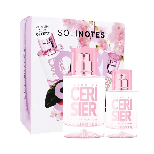 SOLINOTES Giftset FLEUR DE CERISIER Cherry Blossom: EDP 50ml + EDP Spray 15ml