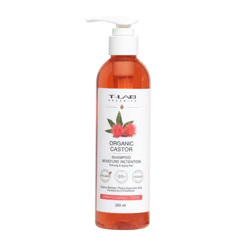 Шампунь для тонких и возрастных волос T-Lab Professional Organic Castor Shampoo, 250 мл